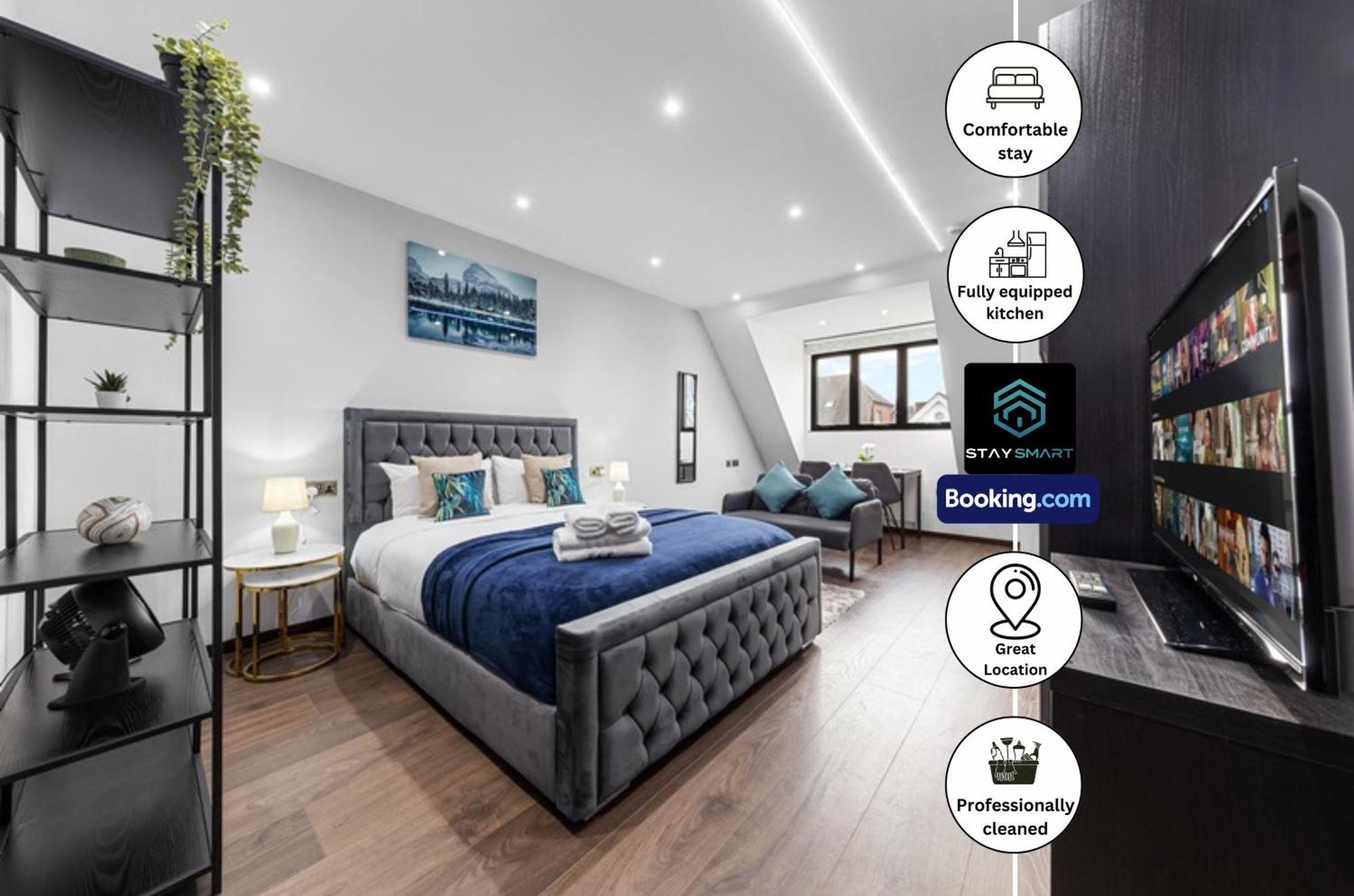 Stylish Studio Apt By Stay Smart Short Lets & Serviced Accommodation Woodstock With Free Wifi ロンドン エクステリア 写真