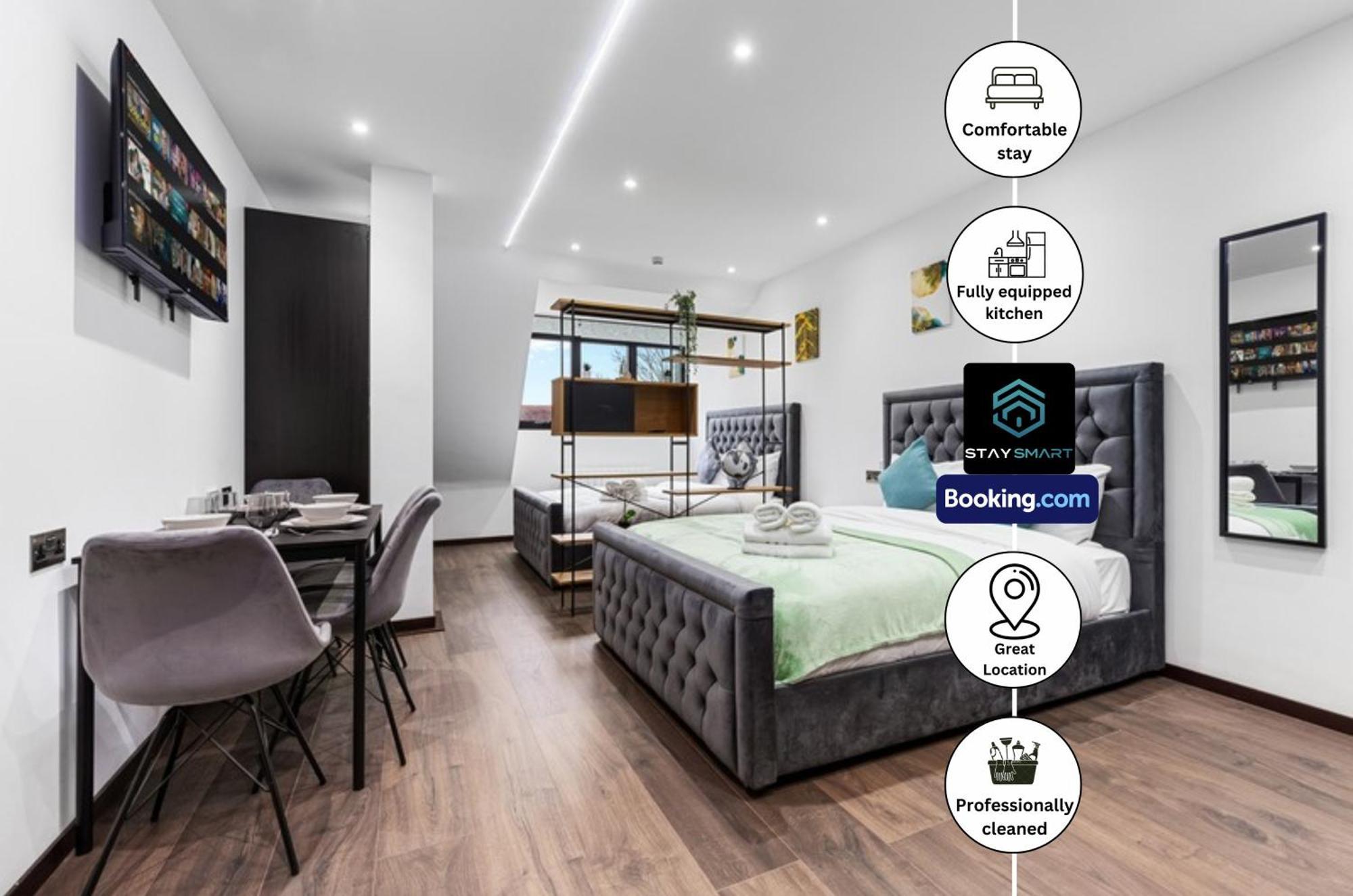 Stylish Studio Apt By Stay Smart Short Lets & Serviced Accommodation Woodstock With Free Wifi ロンドン エクステリア 写真