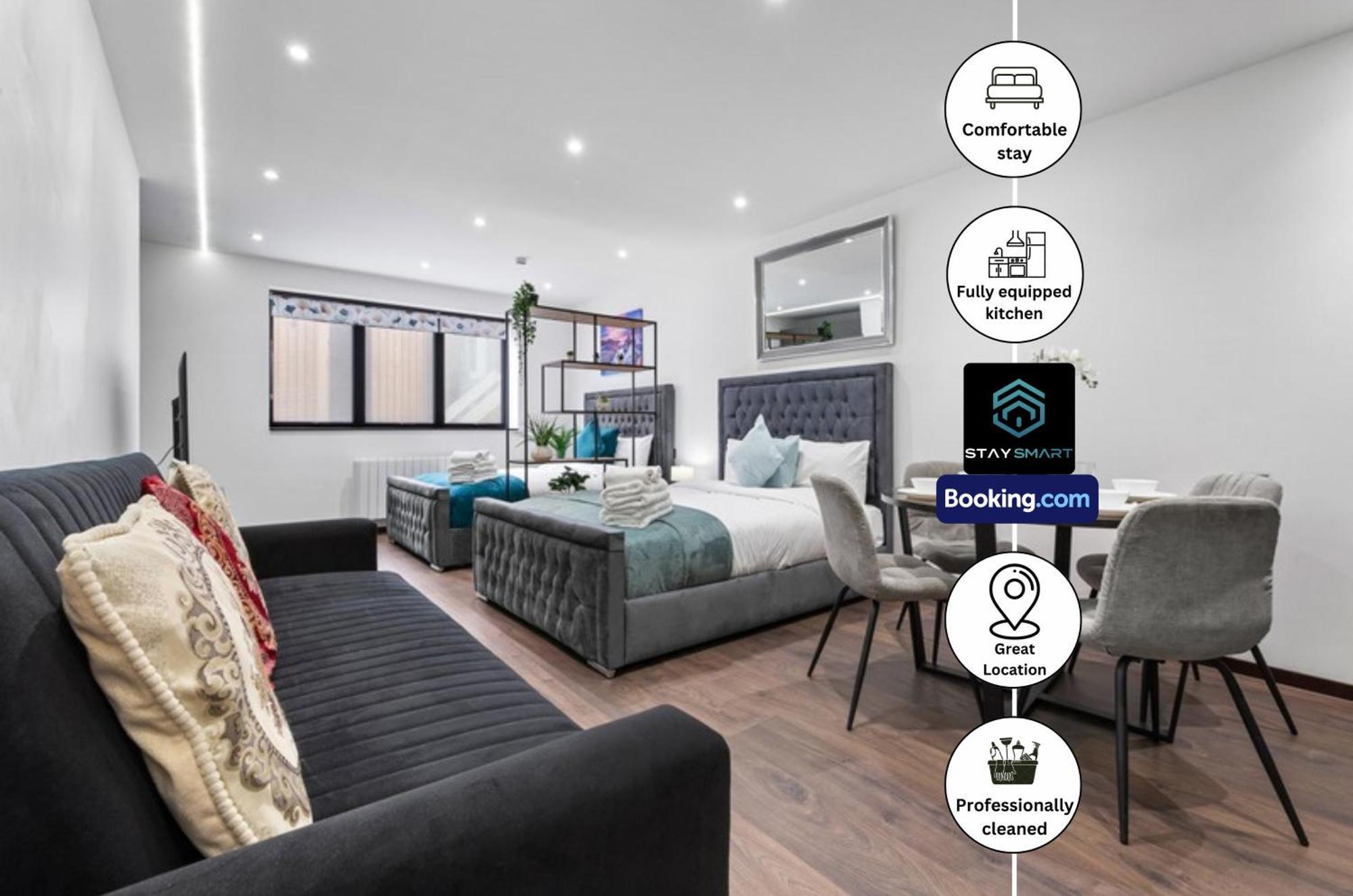 Stylish Studio Apt By Stay Smart Short Lets & Serviced Accommodation Woodstock With Free Wifi ロンドン エクステリア 写真